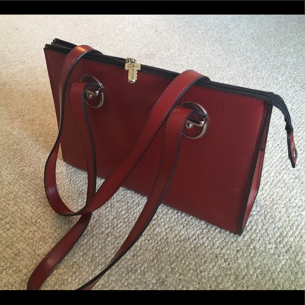 Jack Georges red leather handbag